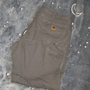 Gray Loose Fit Carhartt Carpenter Jeans 40×30